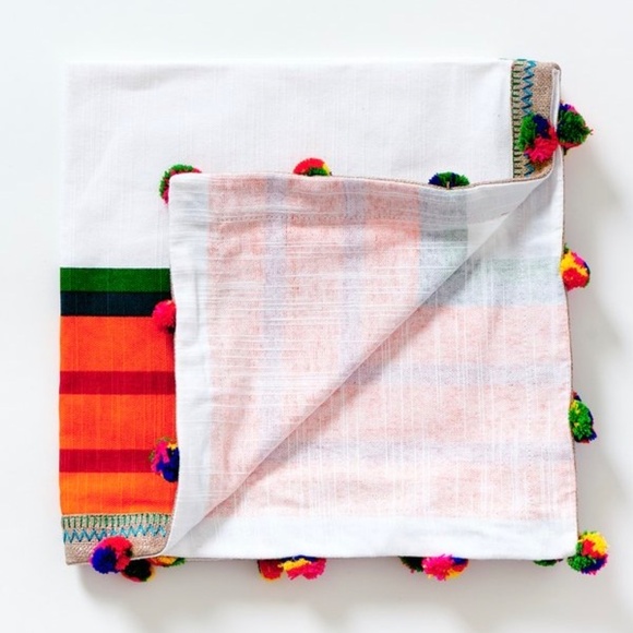 KIM SEYBERT Jaipur Cotton Dinner Napkins in White & Multi - Set of 8 - NWOT - Picture 3 of 10